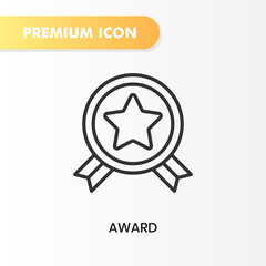 award icon for your website design, logo, app, UI. Vector graphics illustration and editable stroke. award icon outline design.