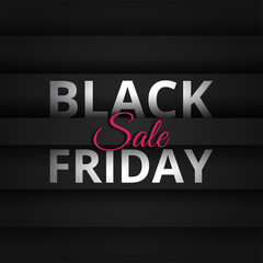 Black Friday sale banner. Social media vector illustration template for website and mobile website development, email and newsletter design, marketing materials.