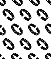 Bangle Icon Seamless Pattern, Rigid Bracelet Jewelry Icon