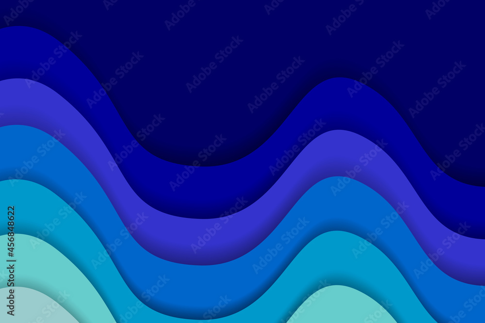 Poster abstract blue background and curve shape, background with copy space for design, vector.
