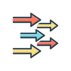 Color illustration icon for forth
