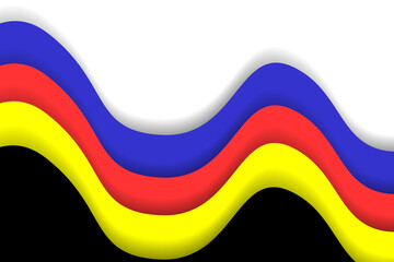 modern abstract business background Red, yellow, blue and pink paper cut design, vector illustration.