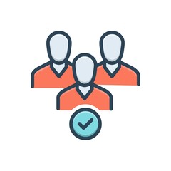 Color illustration icon for projects
