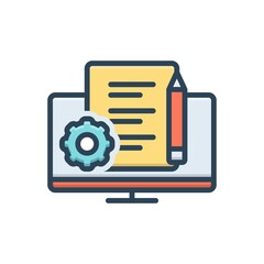 Color illustration icon for projects
