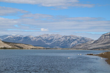 Looking Down Lake Jasper, Jasper National Park, Alberta