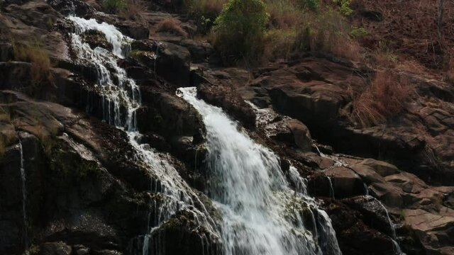 Flying over a waterfall in Bié , Angola on the African continent 9