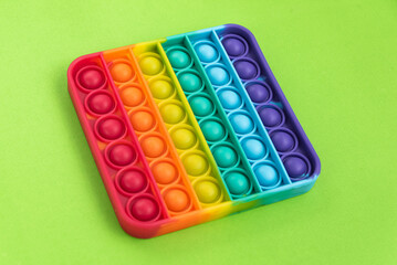 Fidget pop it toy rainbow color - antistress, fun and educational