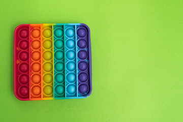 Fidget pop it toy rainbow color - antistress, fun and educational