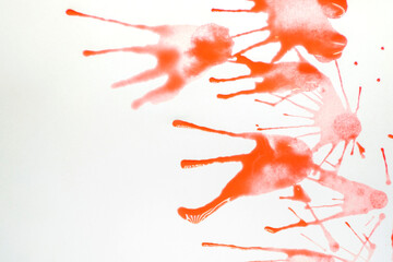 Splash watercolors drops on white background. Abstract colorful for background