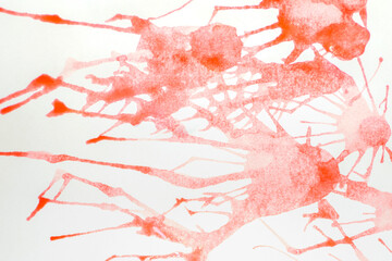 Splash watercolors drops on white background. Abstract colorful for background