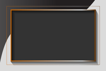 Blank Square Black Abstract Frame Vector Illustration