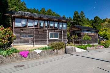 A typical Japanese house with a workshop on the second floor