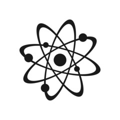 Atom science icon design template illustration