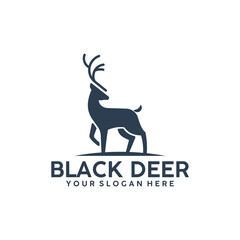 black deer logo template