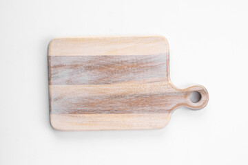 chop board wooden isolated on white background