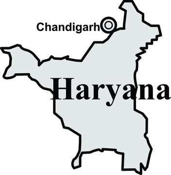 Shape Haryana State India Its Capital Distance Scale Previews Labels Stock  Photo by ©Yarr65 400272326