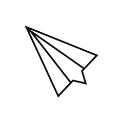 paper plane icon, on white background