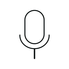 paper microphone icon, on white background