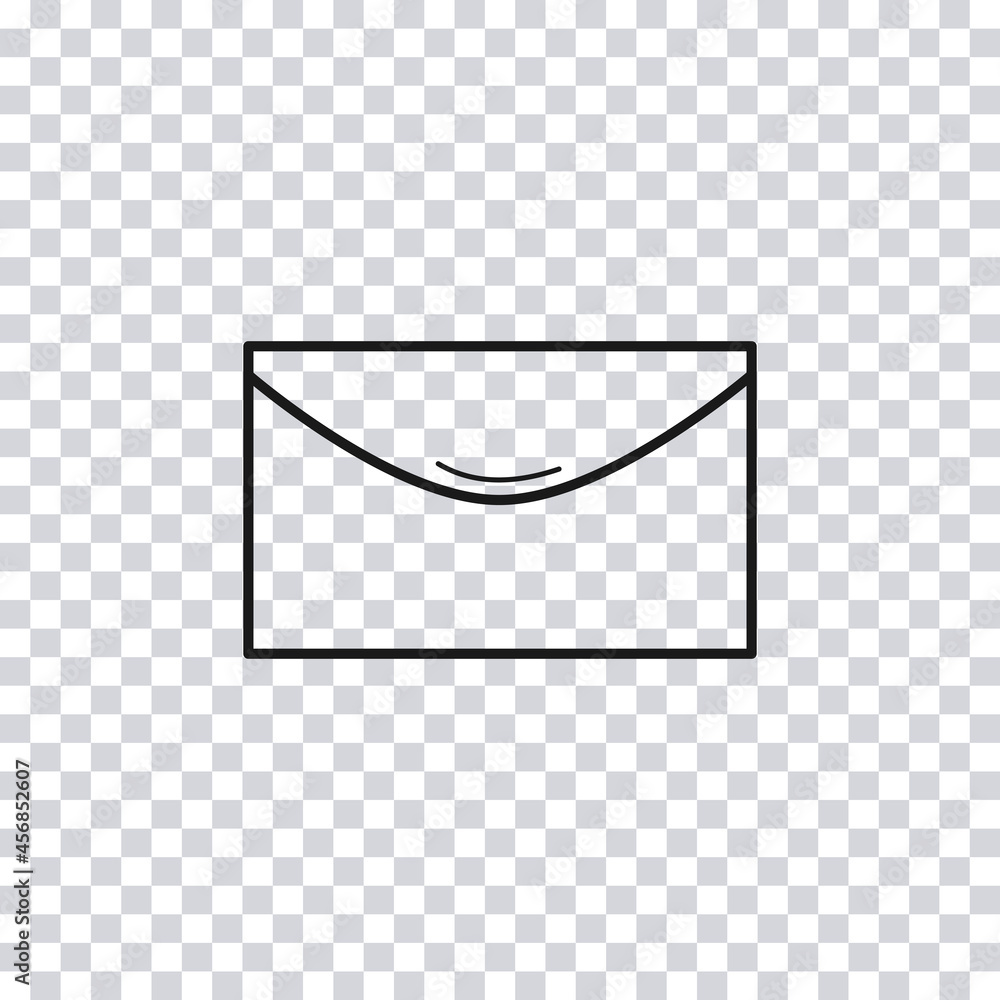 Poster hand drawn envelope isolated on transparent background. sketch of open and closed envelope. vector i