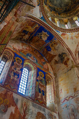 Fototapeta na wymiar KUTAISI, GEORGIA: Interior with frescoes in the Church of the Nativity of the Most Holy Theotokos in Gelati Monastery
