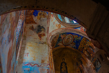 KUTAISI, GEORGIA: Interior with frescoes in the Church of the Nativity of the Most Holy Theotokos...