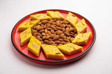 Badam Barfi or Almond Burfi