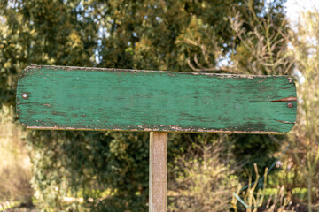 Wooden sign without inscription