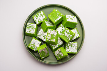 Pista Barfi or Pistachio Barfee