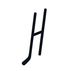 Hockey logo icon sign Hockey stick h letter symbol League emblem Identity brand concept Modern game design Sport style Fashion print clothes apparel greeting invitation card cover flyer poster banner