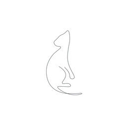 Cat animal line drawing vcetor illustration