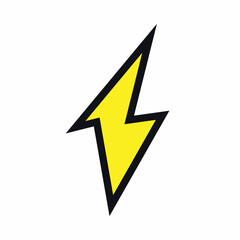 Lightning bolt logo icon sign symbol Brand business concept Modern tech design geometric abstract style Fashion print clothes apparel greeting invitation card banner company badge poster cover flyer