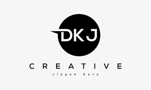 DKJ creative circle letters logo design victor