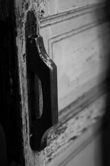 doorknob on a wooden door