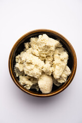 Raw Khoa, Khua, khoya, or mawa is a thickened Milk