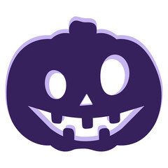 Obraz premium Halloween Jack-o-lantern pumpkin with smile emotions.