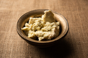Raw Khoa, Khua, khoya, or mawa is a thickened Milk