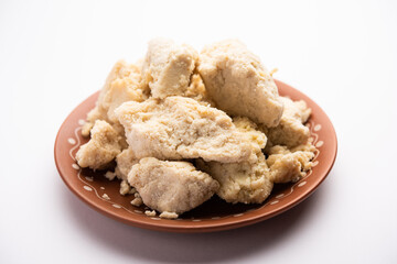 Raw Khoa, Khua, khoya, or mawa is a thickened Milk