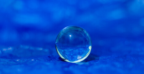 Fototapeta na wymiar Crystal ball of magic and blue power.
