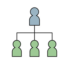 Vector illustration of organisation chart.
