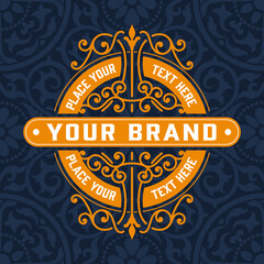 Western card with vintage style