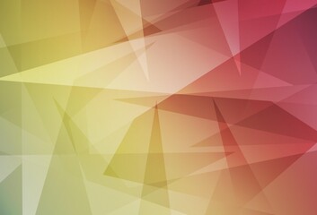 Light Green, Red vector pattern with polygonal style.