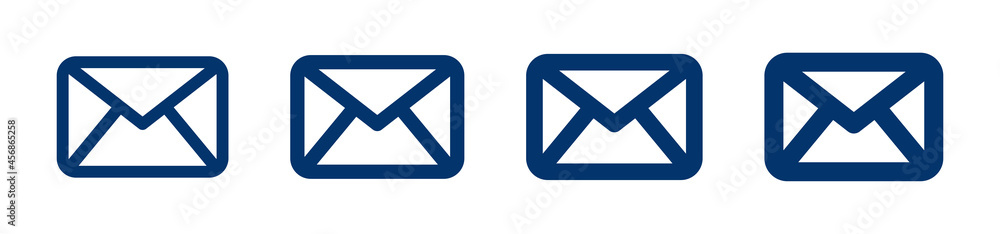 Poster mail icons set. envelope icon.