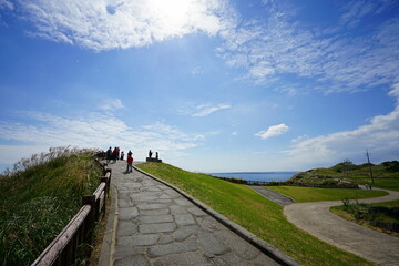a wonderful view with seaside walkway