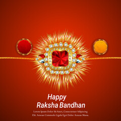 Indian festival of happy raksha bandhan celebration greeting card