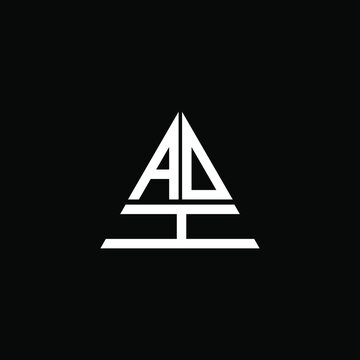 ADH letter logo creative design. ADH unique design
