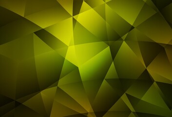 Fototapeta premium Dark Green vector abstract mosaic pattern.