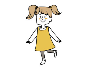 歩いている女の子
