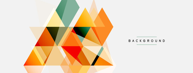 Mosaic triangles geometric background. Techno or business concept, pattern for wallpaper, banner, background, landing page