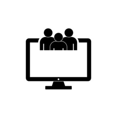 Collaboration online icon isolated on white background