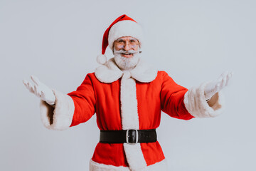 Fototapeta na wymiar Santa Claus portrait, Christmas and newyear festive days concepts